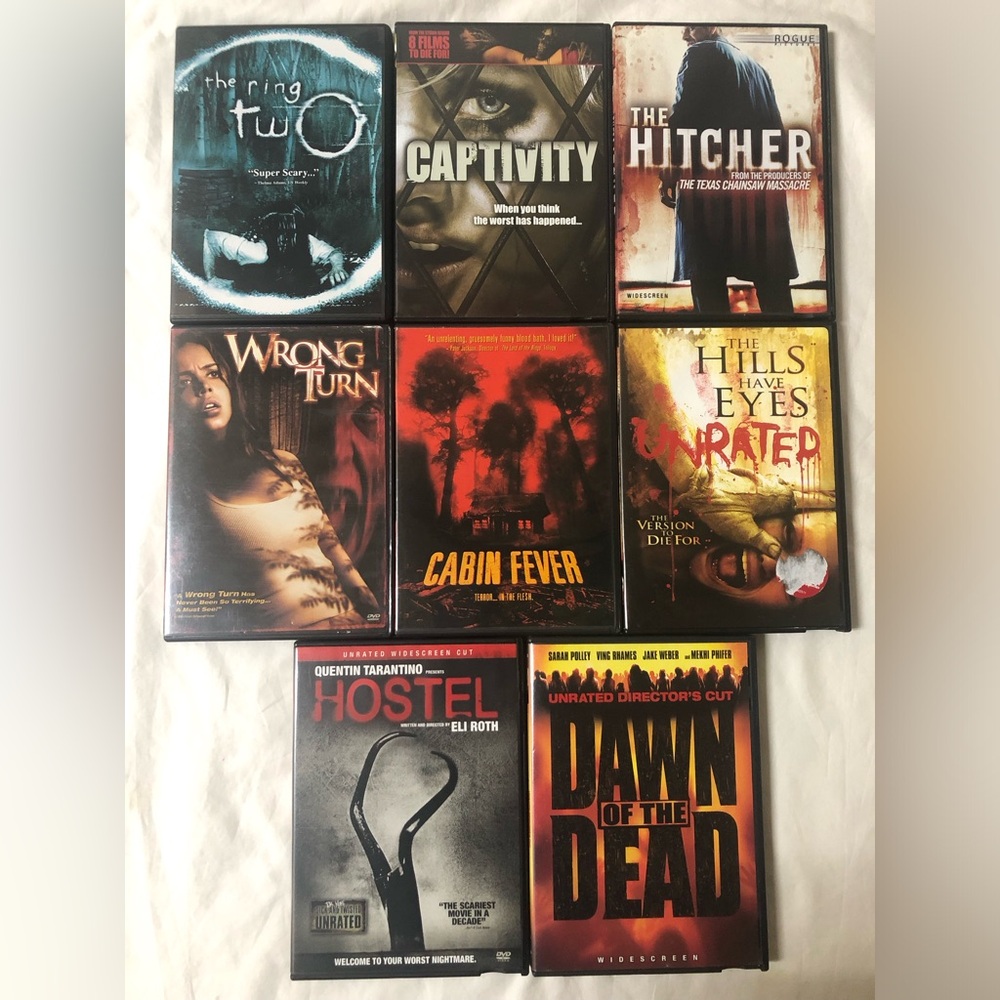 HORROR MOVIE DVD LOT